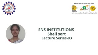 Shell sort | C Programming and Data Structures| SNS Institutions
