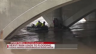 Two rescued underneath Columbus bridge after flooding