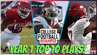 College Football Revamped | NCAA Football 14 | Arkansas Dynasty | Year 1 Top 10 Plays