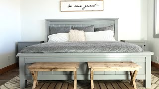 DIY: $25 End of Bed Benches that Look Like Luggage Racks or Suitcase Stands