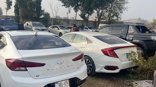 Gujranwala. Elentra honda civic and Toyota Hilux Hamer 4by4 car bazar 4. January 2025