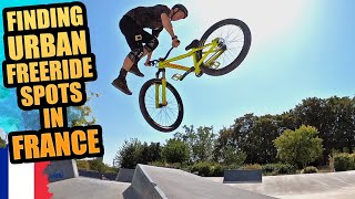FINDING URBAN MTB FREERIDE SPOTS AND AN INSANE BIKE PARK IN FRANCE!