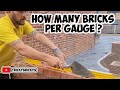 Garden wall repair. how many bricks per gauge? #bricklaying #build #wall