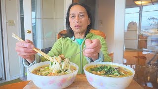 How to make Authentic Bánh Canh | Ăn Bánh Canh làm tại nhà ở Canada | VIETNAMESE UDON SOUP