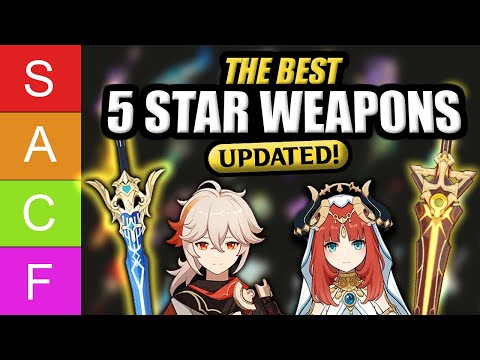 THE BEST WEAPONS TO PULL! Updated Genshin Impact 5 Star Weapon Tier List