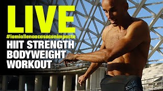 [Live] HIIT Strength Bodyweight Workout | Impacto
