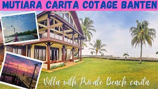 Mutiara carita cotage Banten, penginapan hotel villa di anyer carita Banten view langsung pantai