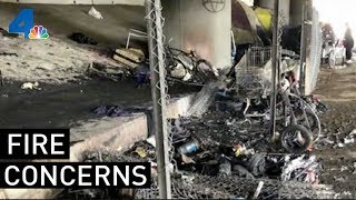 Homeless Encampment Fire Raises Concerns | NBCLA