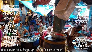 Fish market in village. মাছের বাজার ঐতিহ্যবাহী প্রাচীনতম একটি বাজার বরমী বাজার।