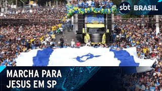 “Marcha para Jesus” reúne milhares de pessoas em São Paulo | SBT Brasil (30/05/24)