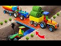 Diy tractor mini Bulldozer to making concrete road | Construction Vehicles, Road Roller #29