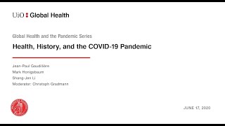 Health, History and the COVID-19 Pandemic