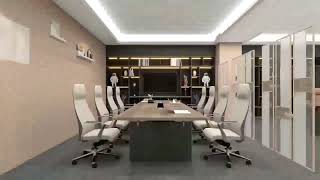 Complete office furniture display