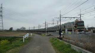 東北本線人気撮影地　東鷲宮～栗橋間通称ワシクリE231系E233系