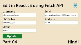 Edit Record in React js | React CRUD Tutorial with Node