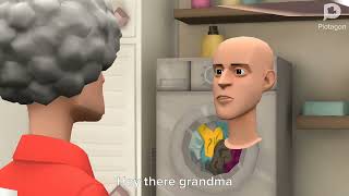 Clastic caillou has a floating head glitch/grounded