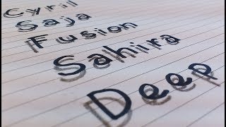 Very Easy!! How To Drawing 3D Floating 5 your names SAJA etc.｜3D Trick Art on Line Paper