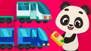 Baby Panda - Repairs Train | Cartoon Little Panda Train Driver |  For Kids