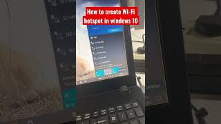 How to create Wi-Fi hotspot in windows 10