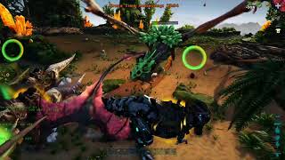 Ark: Survival Evolved Crystal Isles Crystal Wyvern Queen Boss Fight. on Gamma (Easy) PvE Official