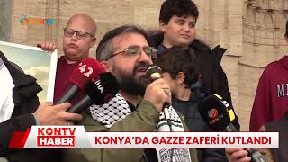 Konya'da Gazze zaferi kutlandı