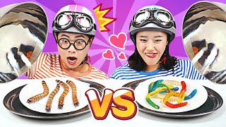 真正VS果冻食品有趣的挑战！ ASMR yomi yami