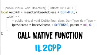 Hook and Call native function using lua GG