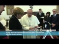 el papa recibió en audiencia privada a angela merkel