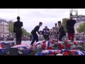 les cérémonies du 08 mai à paris avec françois hollande et le secrétaire d etat américain john…