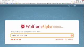Factoring with Wolframalpha