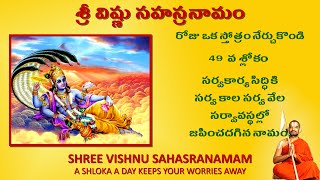 SHRI VISHNU SAHASRANAMAM SHLOKAS | విష్ణు సహస్రనామం | 49 SHLOKA | SHRI TRIDANDI CHINNA JEEYAR SWAMY