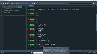 RSA encryption demonstration using Python