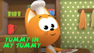 YUMMY IN MY TUMMY 🍔🍕 Meow Meow Kitty Song 😸 Kids Songs