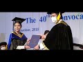 the 40th convocation ceremony 2022