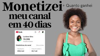 Como eu monetizei meu canal sem ajuda, em 40 dias