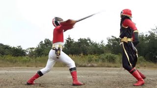 Batalla contra Gedoshu ShinkenRed - Gosei Red vs Shinken Red | Sentai Goseiger vs Shinkenger [3]