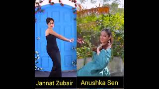 Thumkashwari💞/Anushka Sen🆚 Jannat Zubair Dance 😱🥶💥#shorts#viral#anushkasen#jannatzubair#thumkeshwari