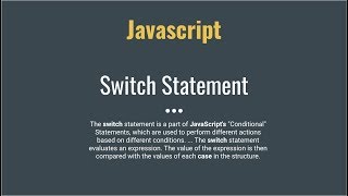 how to use switch case statement in javascript | learn javascript part-8