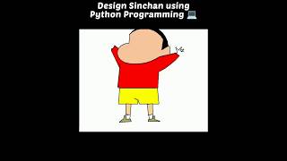 Design Shinchan using Python Programming #shinchan #python #programming #code #shortvideo