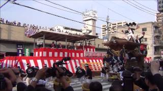 平成25年 岸和田だんじり祭り 宵宮 中北町やりまわし 貝源 2013/09/14(土)