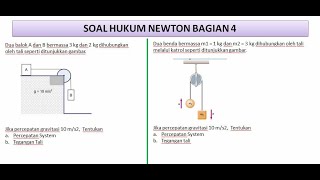 Percepatan dan Tegangan Tali Pada Katrol Licin#Hukum Newton