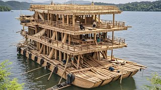 Man Challenges 2 Months To Build A Huge Movable Boathouse It's So Spectacular!