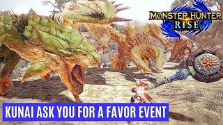 Monster Hunter Rise KUNAI ASK YOU FOR A FAVOR? GAMEPLAY TRAILER EVENT REVEAL モンスターハンターライズ 『大地激高が配信』