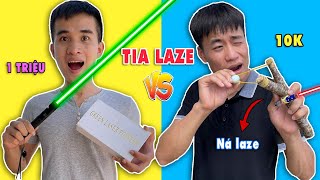 Đèn Tia Laze Siêu Mạnh 1 Triệu Vs Ná Thun Laze Tự Chế 10K - Đồ Chơi Con Nhà Giàu Và Con Nhà Nghèo!