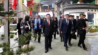 Xi Jinping, Peng Liyuan tour Beijing Expo with foreign leaders and their spouses