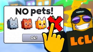 CAN i BEAT Pet Sim 99 with NO PETS!??
