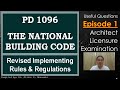 NBCP PD1096 Sample Questions PD 1096 Episode 1- Architect Licensure Exam - ALE Review