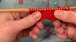 Central Double Decrease Through the Back Loops (CDDTbl) aka Twisted Central Double Decrease