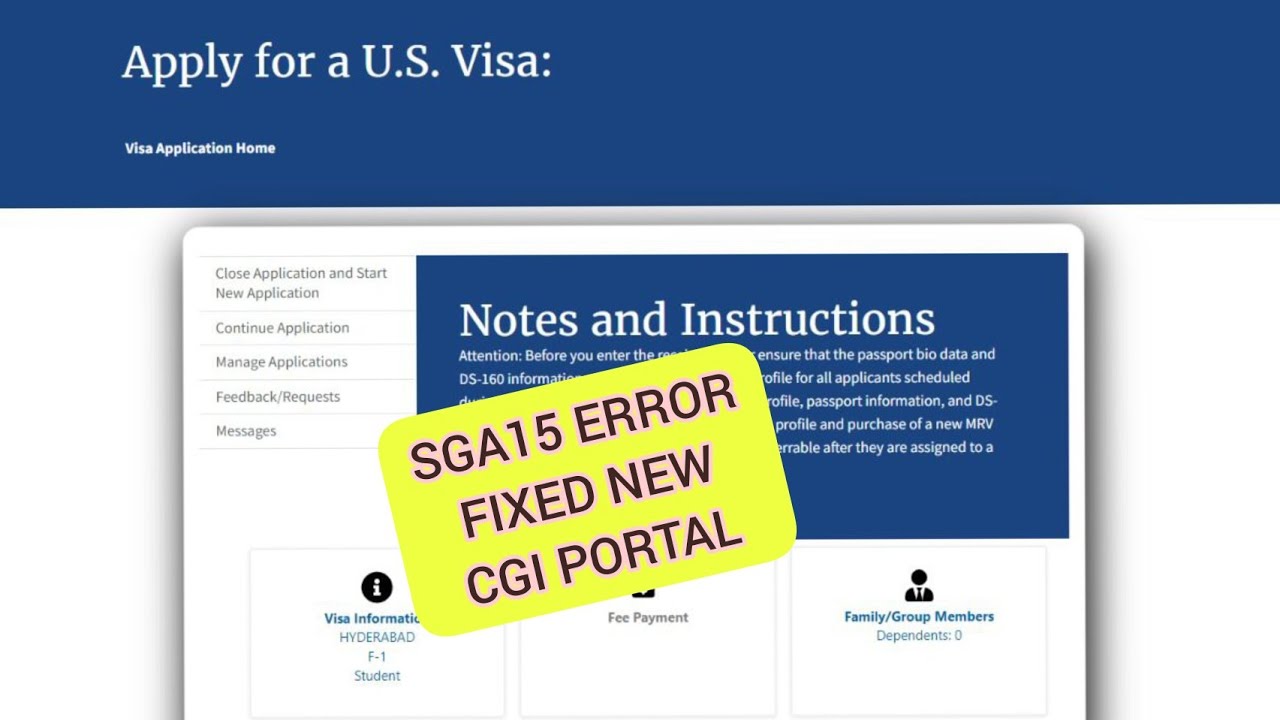 How To Fix Sga15 Error Fix In F1 B1b2 New Cgi Portal Update Us