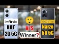 Infinix Hot 20 5G vs Realme Narzo 50 5G - Winner😲❓